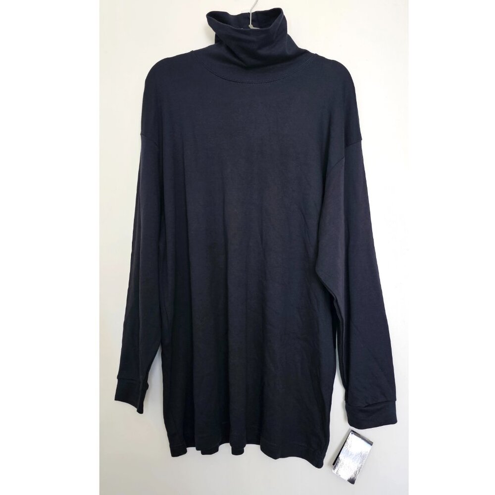 NWT! Ultraclub Egyptian Interlock Long Sleeve Tee Top Turtleneck XL